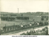 Military parade for Governor's Day, The University of Iowa, 1920s