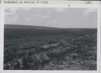 Sediment at the bottom of the hill.