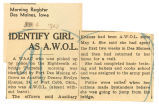 Identify girl as A.W.O.L.
