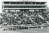 Bleachers filling up at Homecoming, 1970