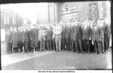 Professor George F. Kay's Bible Class, in front of First Presbyterian Church, Iowa City, Iowa, March 29, 1914