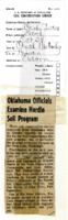 Oklahoma officials examine Hardin soil program. 