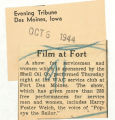Film at fort