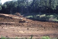 1986 Area excavated for pond