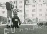 Friley Residence Hall Homecoming lawn display, '""C.U at the Party,"" 1952