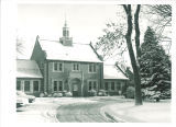 Children's Hospital central administrative section in winter, The University of Iowa, 1960s?