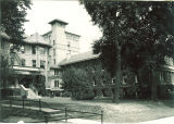 East wing of Seashore Hall from the front, The University of Iowa, August 1930