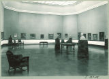 Exhibition in the Art Building, the University of Iowa, 1950s?