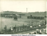 Military parade for Governor's Day, The University of Iowa, 1920s