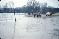 Walnut Creek flooding across the highway.