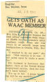 Gets oath as WAAC member