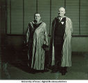 University officials in academic gowns, The University of Iowa, 1940s