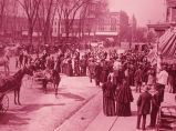 Town Square Gathering, Oskaloosa, Iowa, Late 1800's; Mahaska County