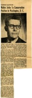 Walter Jeske to conservation position in Washington, D.C..