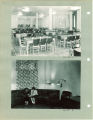 Currier Hall dining room and lounge, The University of Iowa, 1950s