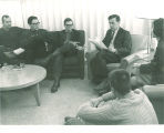 R.V. Cassill reading to Writers' Workshop students, The University of Iowa, 1960s
