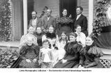 Family party at the home of R.G. Crawford, Hopkinton, Iowa, late 1890s or early 1900s