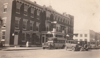 0107 Leggett Hotel with bus and car out in front