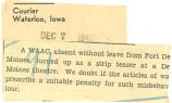 WAAC AWOL