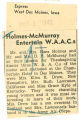 Holmes-McMurray entertain W.A.A.C.s