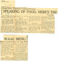 Baked ham, pineapple, scalloped potatoes... speaking of food, here's the WAAC menu Fort Des Moines cooks prepare for July 20