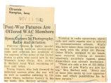 Post-war futures are offered WAC members