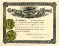 Certificate of award, 1954