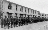 Line up at Camp Dodge 