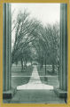 East campus as seen from the portico of Old Capitol, The University of Iowa, 1940s