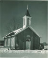Danforth Chapel in winter, The University of Iowa, 1953