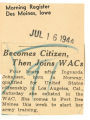 Becomes citizen then joins WACs