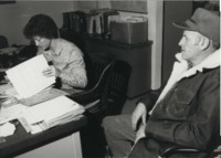 Jeanine Spick Assists Ken Voltmer in the Office.
