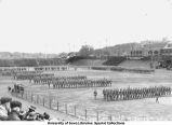 Governor's Day on Iowa Field, Governor William L. Harding's inspection, The University of Iowa, April 20, 1917