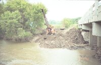 1993 Cranes doing work on Flint Creek