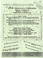 Twenty-Fifth Anniversary Celebration Flyer