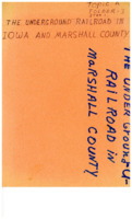School child report on Underground Railroad