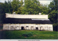 Pre-restoration view of Hog shed