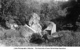 Fallen masses of limestone, just above the base of Niagaran, Elk Creek, Iowa, late 1890s or early 1900s