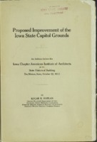 Proposed Improvement of the Iowa State Capitol Grounds 