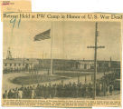 Retreat held at PW camp in honor of U.S. war dead