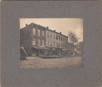0120  East side of the square in 1876 showing town businesses