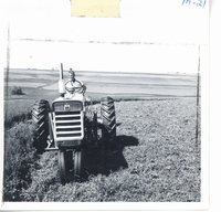 Donald Gray on Lorianne Gray farm, 1964