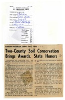 Two-county soil conservation brings awards, state honors. 