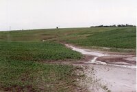 Water runoff drainage area in fields