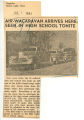 Air-WACaravan arrives here; seen in high school tonite