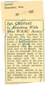 Sgt. Chatfield is assisting with new WAAC army