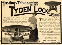 049. Tyden Pedestal Table Lock Advertisement