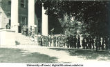 Registration line in front Old Capitol, The University of Iowa, September 1920