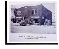 Albion, Iowa businesses - Albion Locker and Grocery; Goldie's Cafe