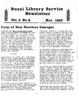Rural Library Service Newsletter